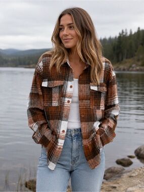 Plaid Flannel Jacket Size M